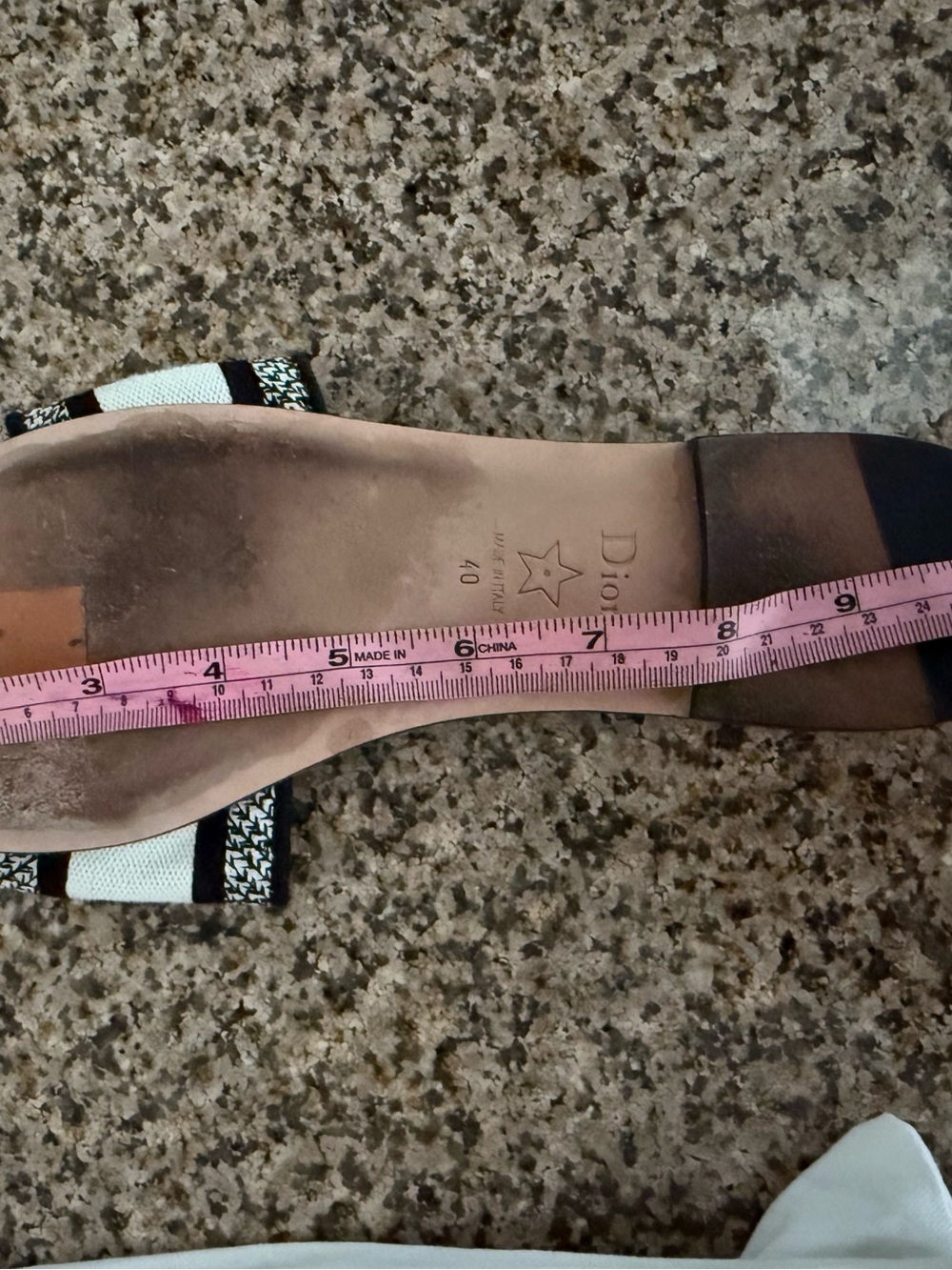 Christian Dior Black & White Slide Sandals - Picture 10 of 10